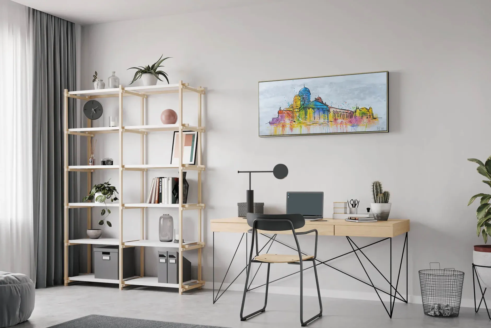 Handgemaltes Gemälde 'Helsinki Cathedral' 120x60cm | inkl. Echtheitszertifikat