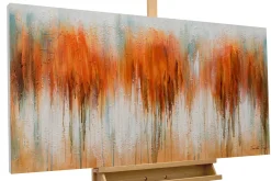 Handgemaltes Gemälde 'Herbst in Orange' 120x60cm | inkl. Echtheitszertifikat