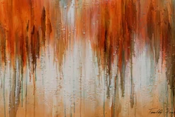 Handgemaltes Gemälde 'Herbst in Orange' 120x60cm | inkl. Echtheitszertifikat