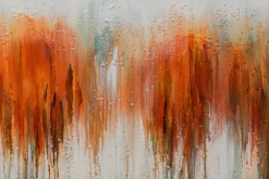 Handgemaltes Gemälde 'Herbst in Orange' 120x60cm | inkl. Echtheitszertifikat