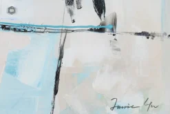 Handgemaltes Gemälde 'Hieroglyphic Turquoise' 80x80cm | inkl. Echtheitszertifikat