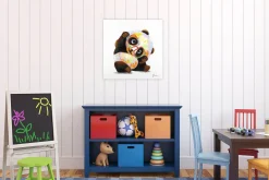 Handgemaltes Gemälde 'Hipster Panda' 60x60cm | inkl. Echtheitszertifikat