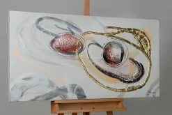 Handgemaltes Gemälde 'Hovering Spheres' 120x60cm | inkl. Echtheitszertifikat
