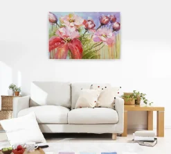 Handgemaltes Gemälde 'Im Garten von Morgen' 90x60cm | inkl. Echtheitszertifikat