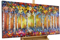 Handgemaltes Gemälde 'Jahreszeitenwandel' 120x60cm | inkl. Echtheitszertifikat
