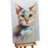 Handgemaltes Gemälde 'Katze im Farbtopf' 70x100cm | inkl. Echtheitszertifikat