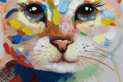 Handgemaltes Gemälde 'Katze im Farbtopf' 70x100cm | inkl. Echtheitszertifikat