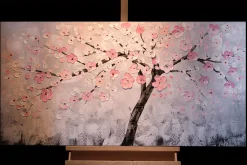 Handgemaltes Gemälde 'Kirschblütentraum' 120x60cm | inkl. Echtheitszertifikat
