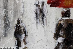 Handgemaltes Gemälde 'Kiss in the Snow' 100x75cm | inkl. Echtheitszertifikat