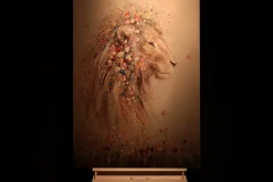 Handgemaltes Gemälde 'König der Savanne' 75x100cm | inkl. Echtheitszertifikat