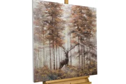 Handgemaltes Gemälde 'König der Hirsche' 80x80cm | inkl. Echtheitszertifikat