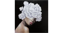 Handgemaltes Gemälde 'Königin der Rosen' 80x80cm | inkl. Echtheitszertifikat