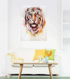 Handgemaltes Gemälde 'Königstiger' 75x100cm | inkl. Echtheitszertifikat