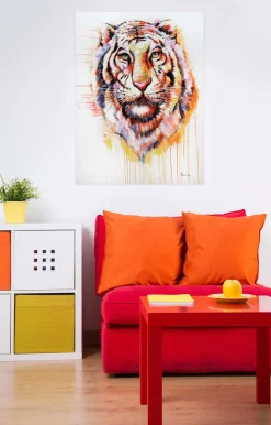 Handgemaltes Gemälde 'Königstiger' 75x100cm | inkl. Echtheitszertifikat