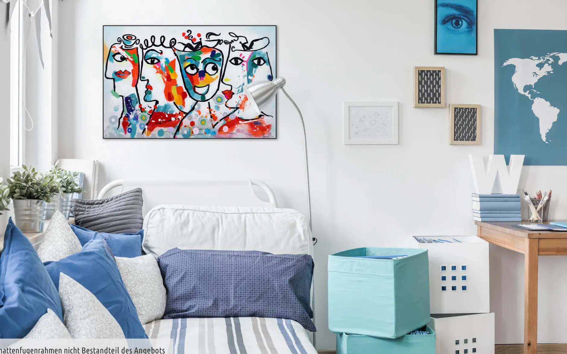 Handgemaltes Gemälde 'Kosmopoliten' 90x60cm | inkl. Echtheitszertifikat