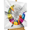 Handgemaltes Gemälde 'Kunterbuntes Großstadtflair' 80x80cm | inkl. Echtheitszertifikat