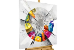 Handgemaltes Gemälde 'Kunterbuntes Großstadtflair' 80x80cm | inkl. Echtheitszertifikat