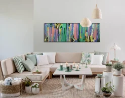 Handgemaltes Gemälde 'Kunterbunte Ära' 150x50cm | inkl. Echtheitszertifikat