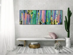 Handgemaltes Gemälde 'Kunterbunte Ära' 150x50cm | inkl. Echtheitszertifikat