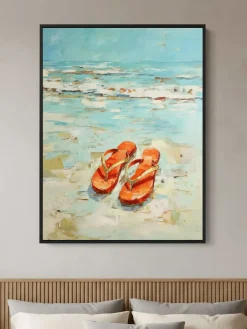 Handgemaltes Gemälde 'Kusten Sandalen' | Echtheitszertifikat inklusive