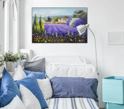 Handgemaltes Gemälde 'Lavendelzeit' 90x60cm | inkl. Echtheitszertifikat
