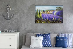 Handgemaltes Gemälde 'Lavendelzeit' 90x60cm | inkl. Echtheitszertifikat