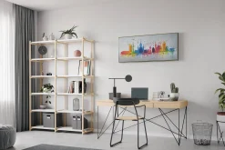Handgemaltes Gemälde 'Leipzig Silhouette' 120x60cm | inkl. Echtheitszertifikat