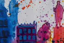 Handgemaltes Gemälde 'Leipzig Silhouette' 120x60cm | inkl. Echtheitszertifikat