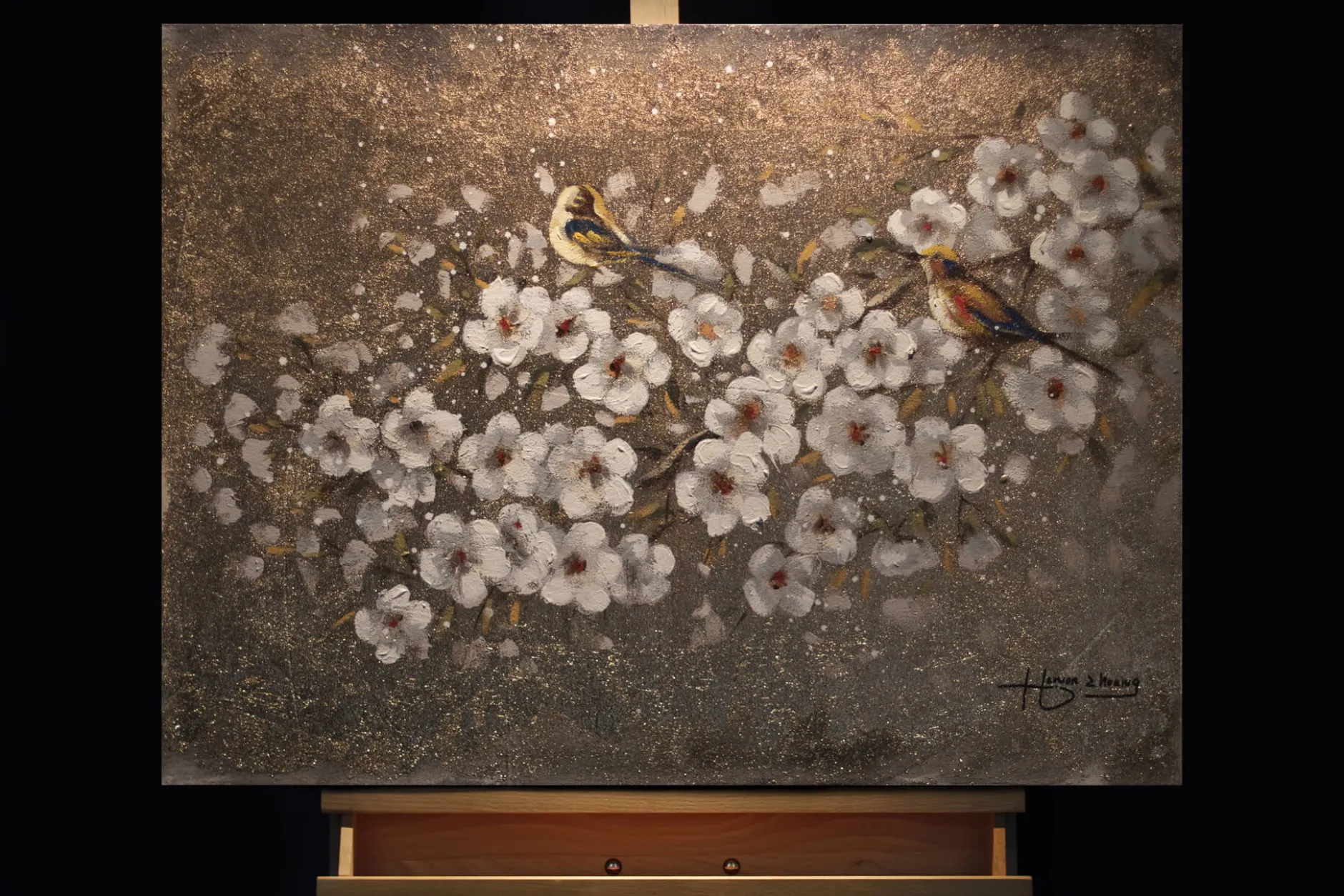 Handgemaltes Gemälde 'Leuchtender Sommer' 80x60cm | inkl. Echtheitszertifikat