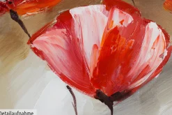 Handgemaltes Gemälde 'Liebeserklärung im Mohnblumenfeld' 150x50cm | inkl. Echtheitszertifikat