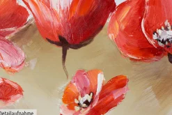 Handgemaltes Gemälde 'Liebeserklärung im Mohnblumenfeld' 150x50cm | inkl. Echtheitszertifikat