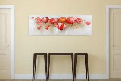 Handgemaltes Gemälde 'Liebeserklärung im Mohnblumenfeld' 150x50cm | inkl. Echtheitszertifikat