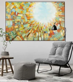 Handgemaltes Gemälde 'Light from Above' 120x80cm | inkl. Echtheitszertifikat