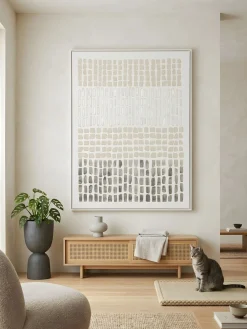 Handgemaltes Gemälde 'Linear Calm' 75x100cm | inkl. Echtheitszertifikat