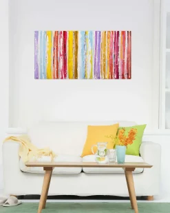 Handgemaltes Gemälde 'Line it up' 120x60cm | inkl. Echtheitszertifikat
