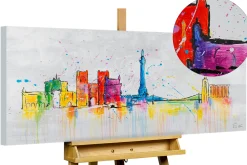Handgemaltes Gemälde 'Lisbon Skyline Silhouette' 120x60cm | inkl. Echtheitszertifikat
