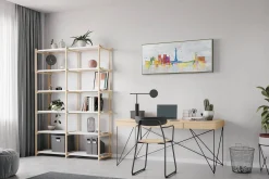 Handgemaltes Gemälde 'Lisbon Skyline Silhouette' 120x60cm | inkl. Echtheitszertifikat