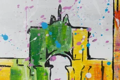 Handgemaltes Gemälde 'Lisbon Skyline Silhouette' 120x60cm | inkl. Echtheitszertifikat