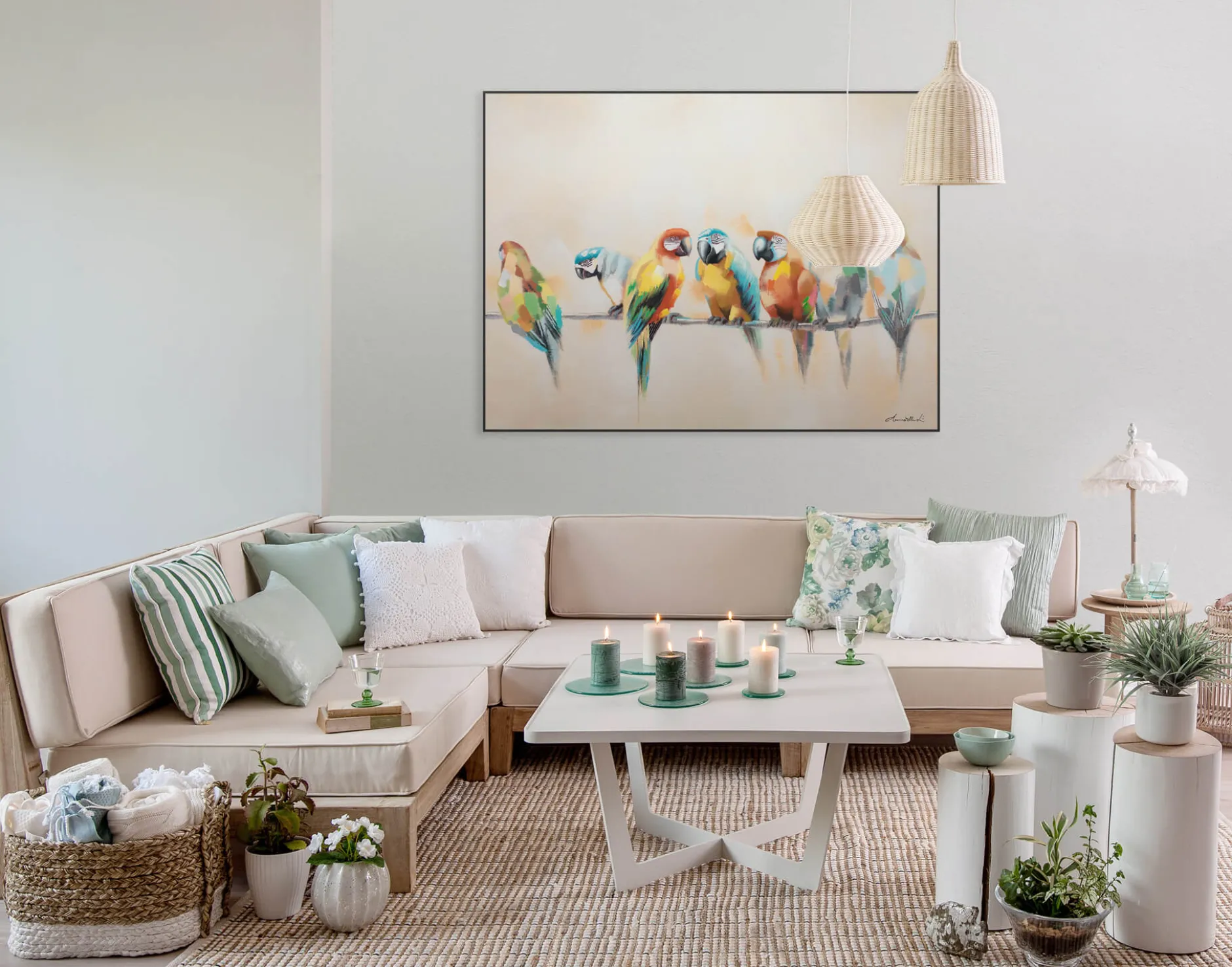 Handgemaltes Gemälde 'Little Family' 120x90cm | inkl. Echtheitszertifikat