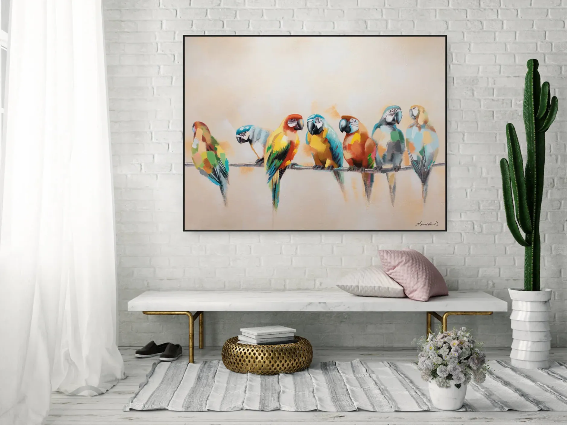 Handgemaltes Gemälde 'Little Family' 120x90cm | inkl. Echtheitszertifikat