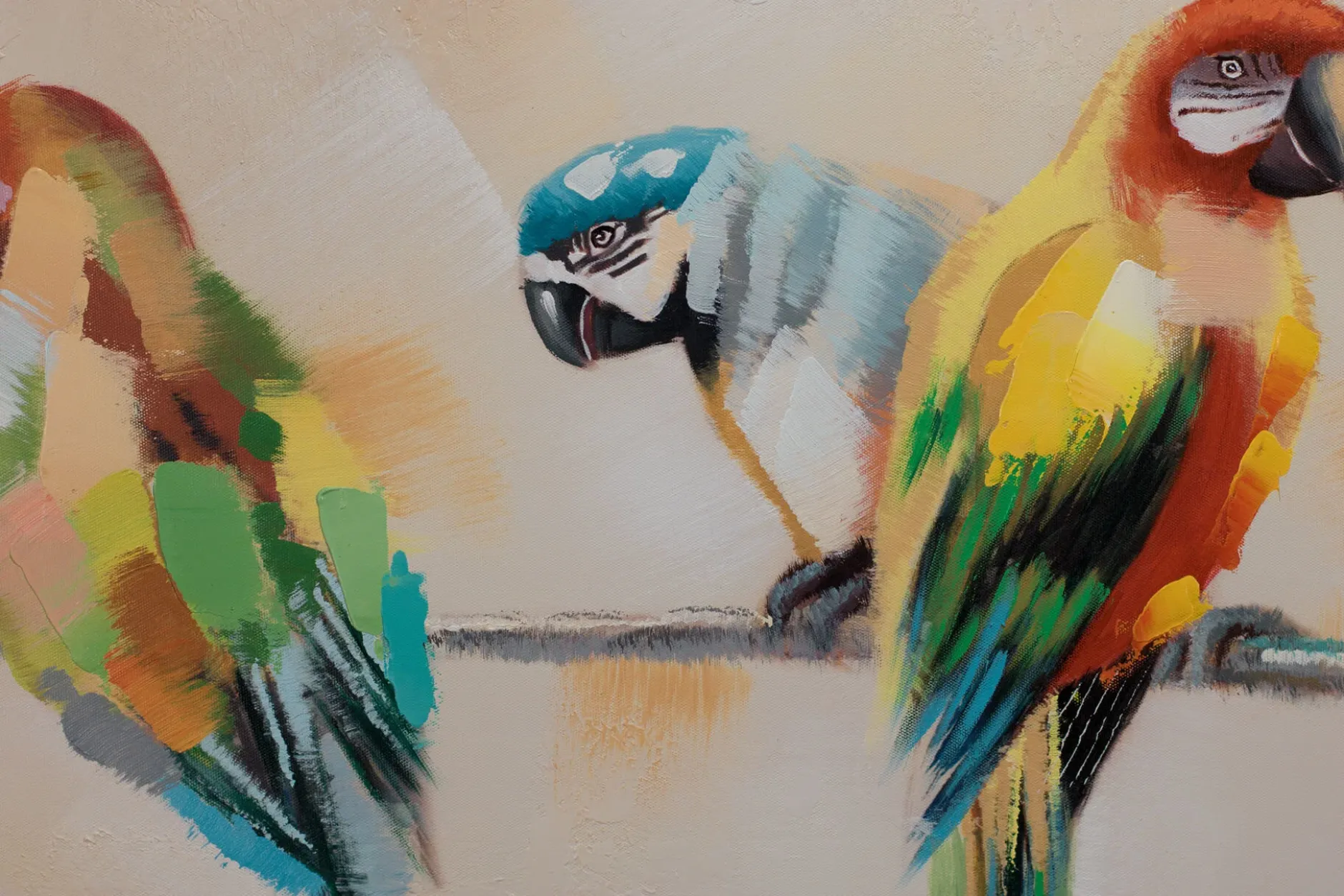 Handgemaltes Gemälde 'Little Family' 120x90cm | inkl. Echtheitszertifikat