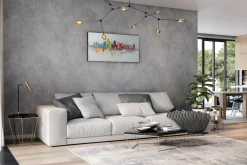 Handgemaltes Gemälde 'Ljubljana Skyline Silhouette' 120x60cm | inkl. Echtheitszertifikat