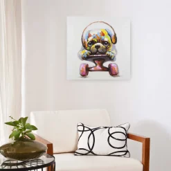 Handgemaltes Gemälde 'Longboard Love' 60x60cm | inkl. Echtheitszertifikat