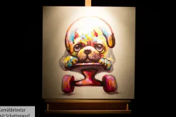 Handgemaltes Gemälde 'Longboard Love' 60x60cm | inkl. Echtheitszertifikat