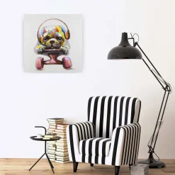 Handgemaltes Gemälde 'Longboard Love' 60x60cm | inkl. Echtheitszertifikat