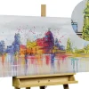 Handgemaltes Gemälde 'Madrid Skyline Silhouette' 120x60cm | inkl. Echtheitszertifikat