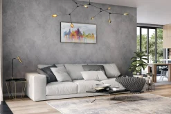 Handgemaltes Gemälde 'Madrid Skyline Silhouette' 120x60cm | inkl. Echtheitszertifikat