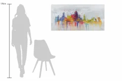 Handgemaltes Gemälde 'Madrid Skyline Silhouette' 120x60cm | inkl. Echtheitszertifikat
