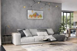 Handgemaltes Gemälde 'Mailand Skyline Silhouette' 120x60cm | inkl. Echtheitszertifikat