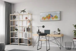 Handgemaltes Gemälde 'Mailand Skyline Silhouette' 120x60cm | inkl. Echtheitszertifikat